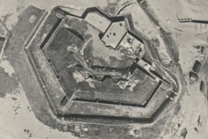 Shoreham Fort as it used to look from the sky