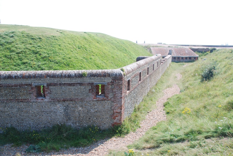 View from the west of the Carnot Wall, at Shoreham Fort