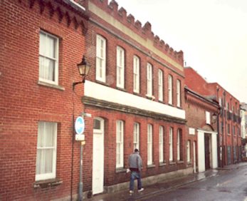 The headquarters of the 1st Sussex Volunteer Artillery in Gloucester Road Brighton (between Vine Street and Robert Street). It has been converted into residential apartments.