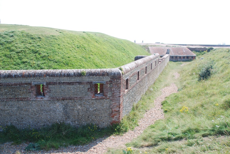 Carnot Wall View from the west of the Carnot Wall, at Shoreham Fort