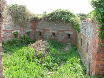 Littlehampton Fort's carnot wall