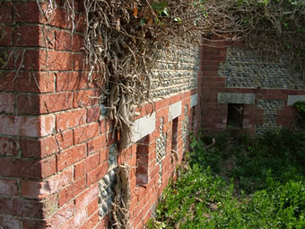 The walls Littlehampton Fort's walls