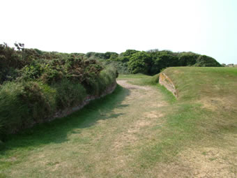 Covered up Littlehampton Fort covered up